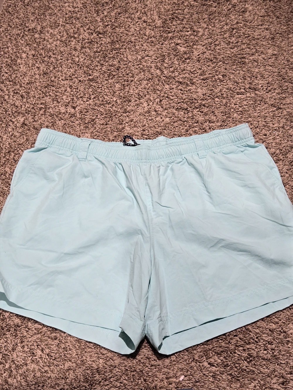 Columbia PFG Light Blue Women's Athletic Shorts - Pull-Top Waist